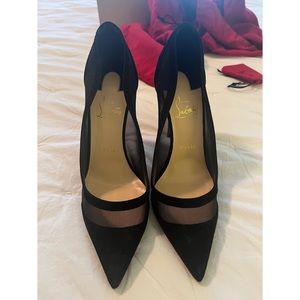Christian Louboutin Galativi 85 suede and mesh pumps! Size 39.